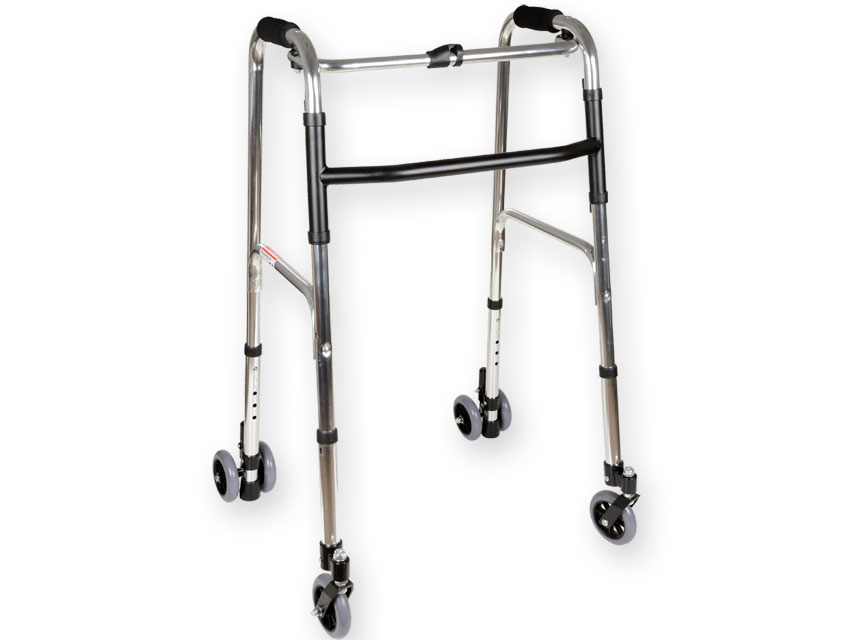 [00 V 60.76.94] Faltbarer Rollator mit 4 Rädern und Bremsen